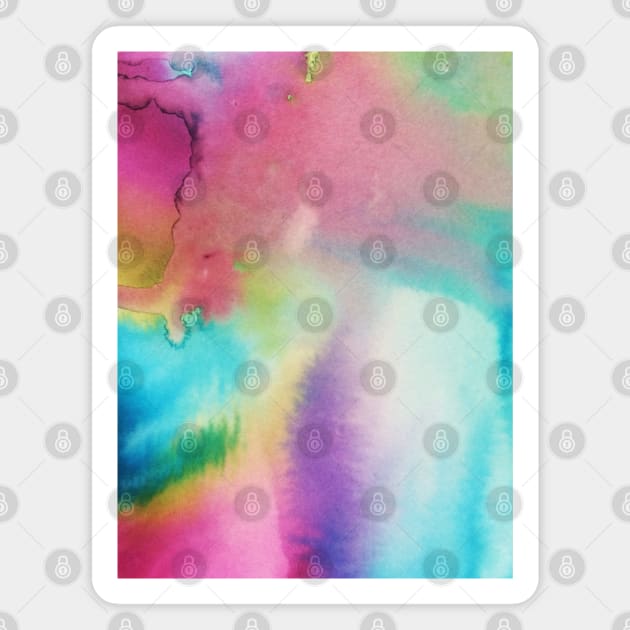 Colourful Abstract Watercolour Painting Magnet by Velvet Earth